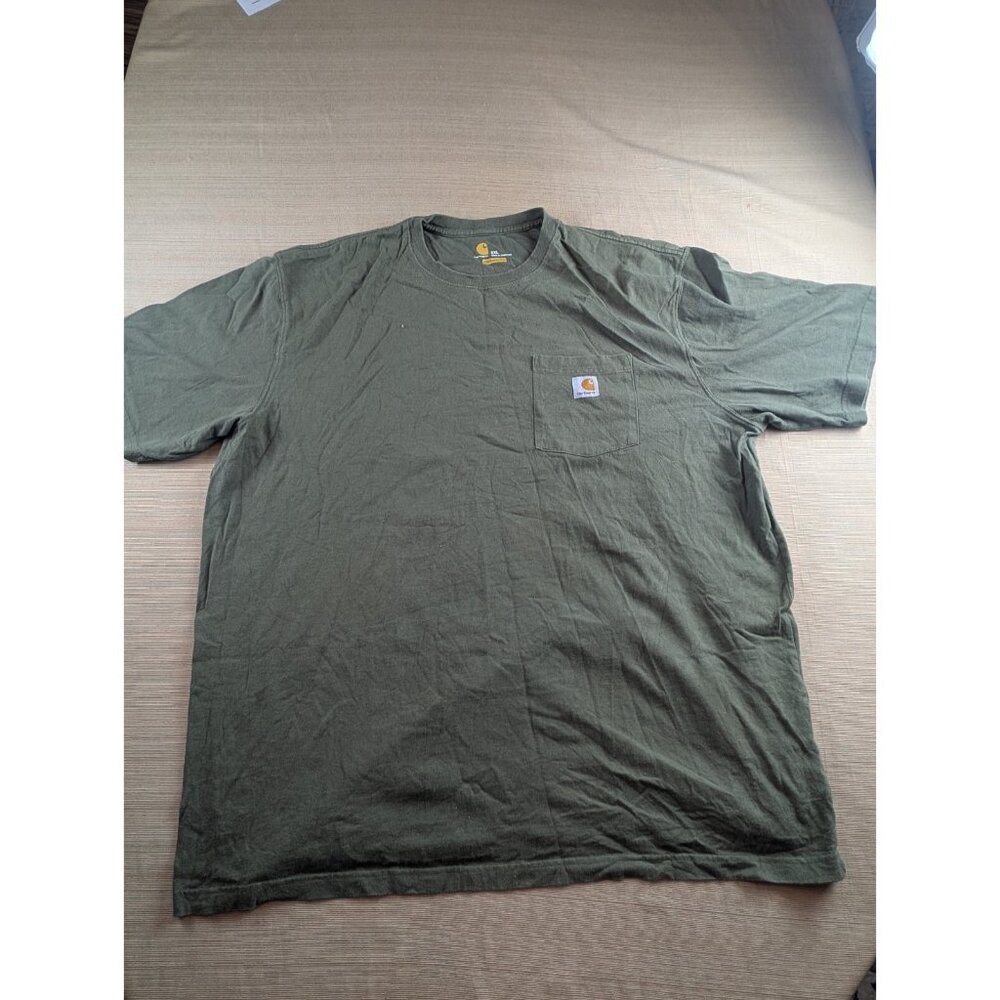 Carhartt Pocket T-Shirt Military Green Original Fit Short Sleeve Mens 2XL